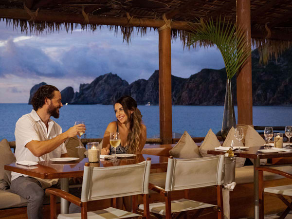 Couple Dining In The Evening At Aleta.