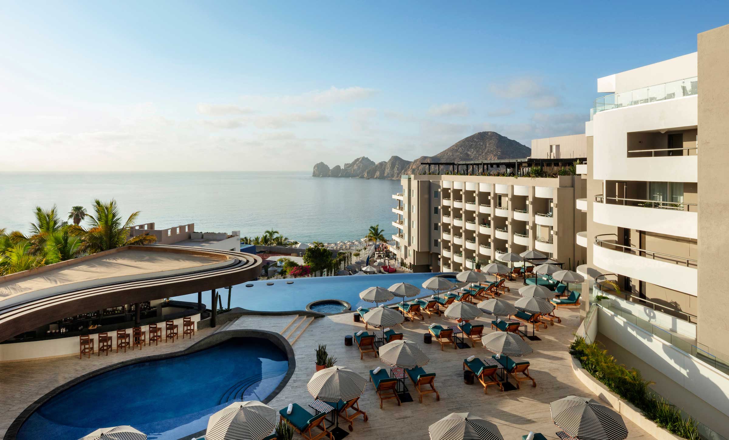 Aerial View Of Infinity Pool And Ocean.