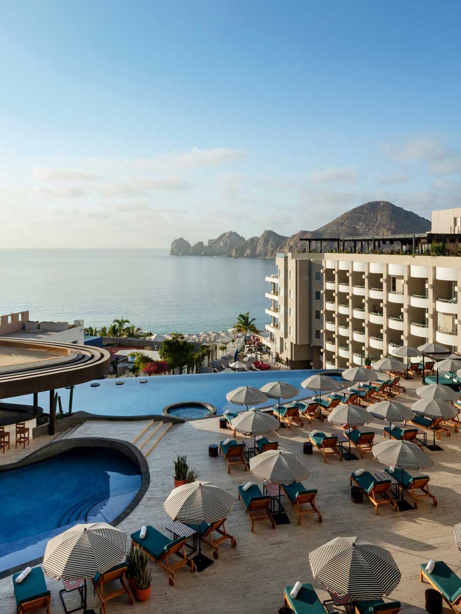 Aerial View Of The Infinity Pool And Ocean.