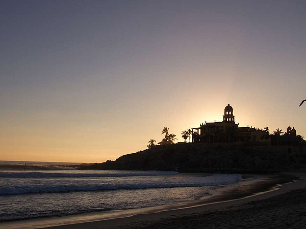 Beach And Hill Silhouette.