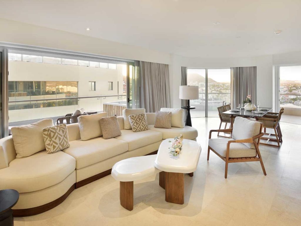 Spacious Living Room And Dining Space In Cabo.