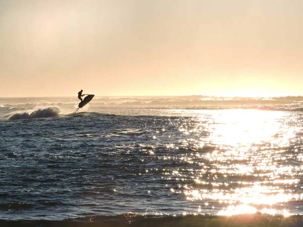 Jet Ski Doing A Jump.