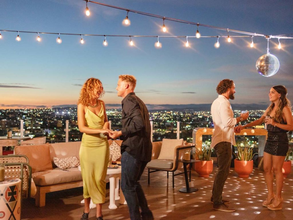 Rooftop Dancing In The Evening.