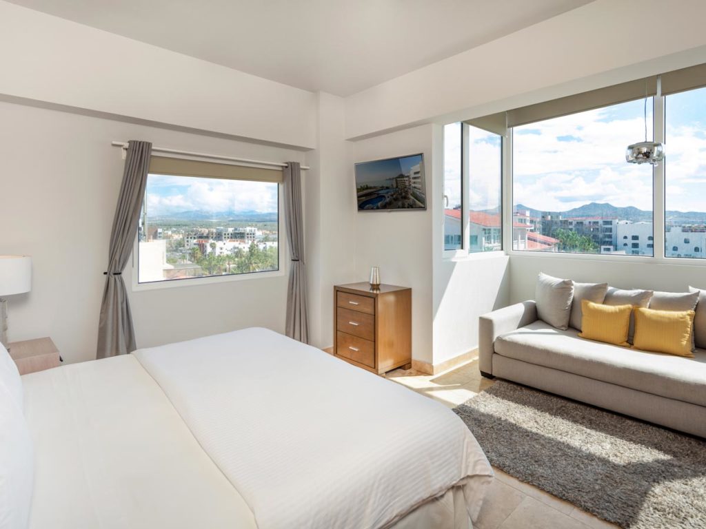 Guestroom Bedroom With City View.