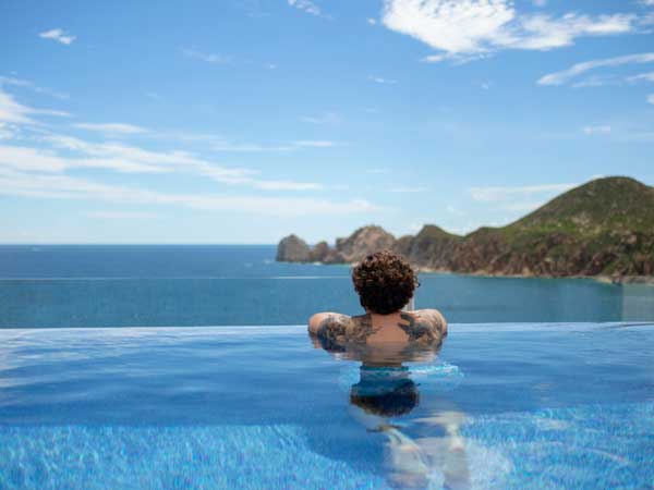 Guy In The Cabo Infinity Pool.
