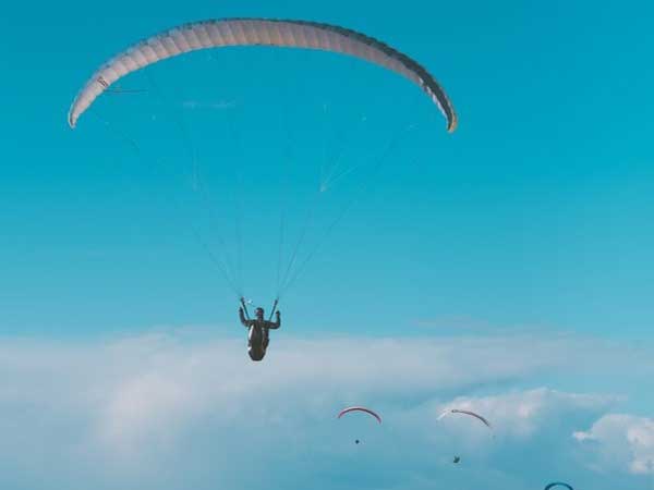 Paragliding.