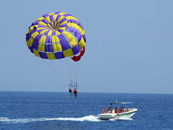 Parasailing In The Ocean.