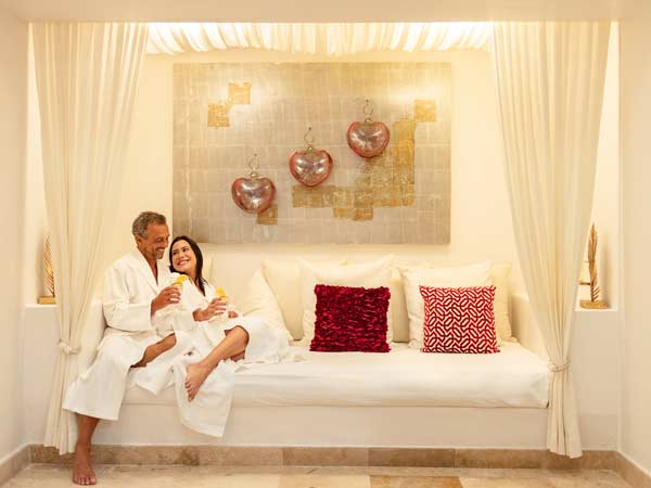 Couple Waiting At The Spa.