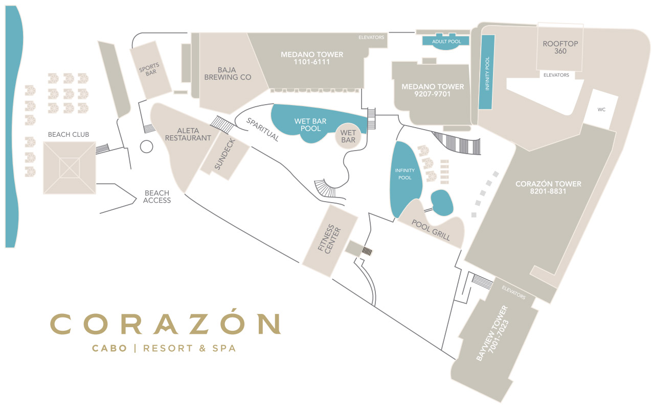 Mapa de la propiedad de Corazón.