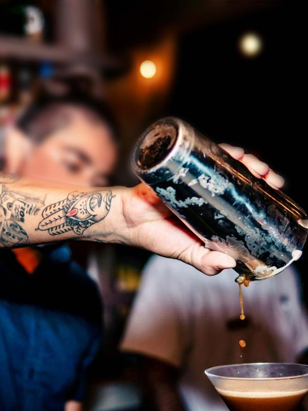 Bartender Pouring A Drink.