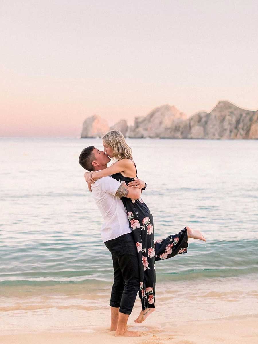 Couple On The Beach In Cabo.