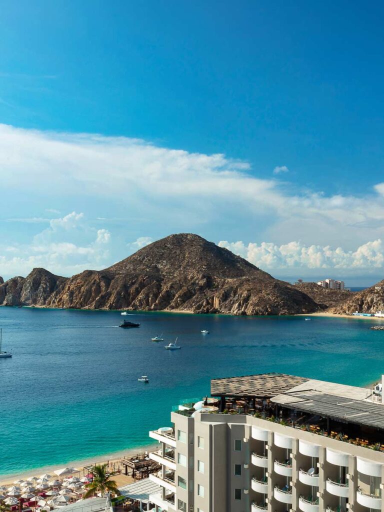 Vista aérea del océano en Cabo.