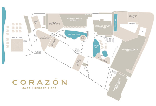 Mapa de la propiedad de Corazón.