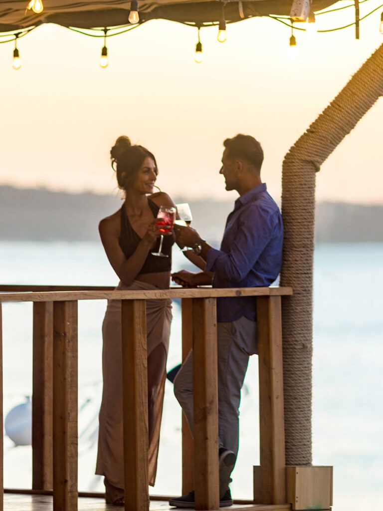 Couple Having Drinks.