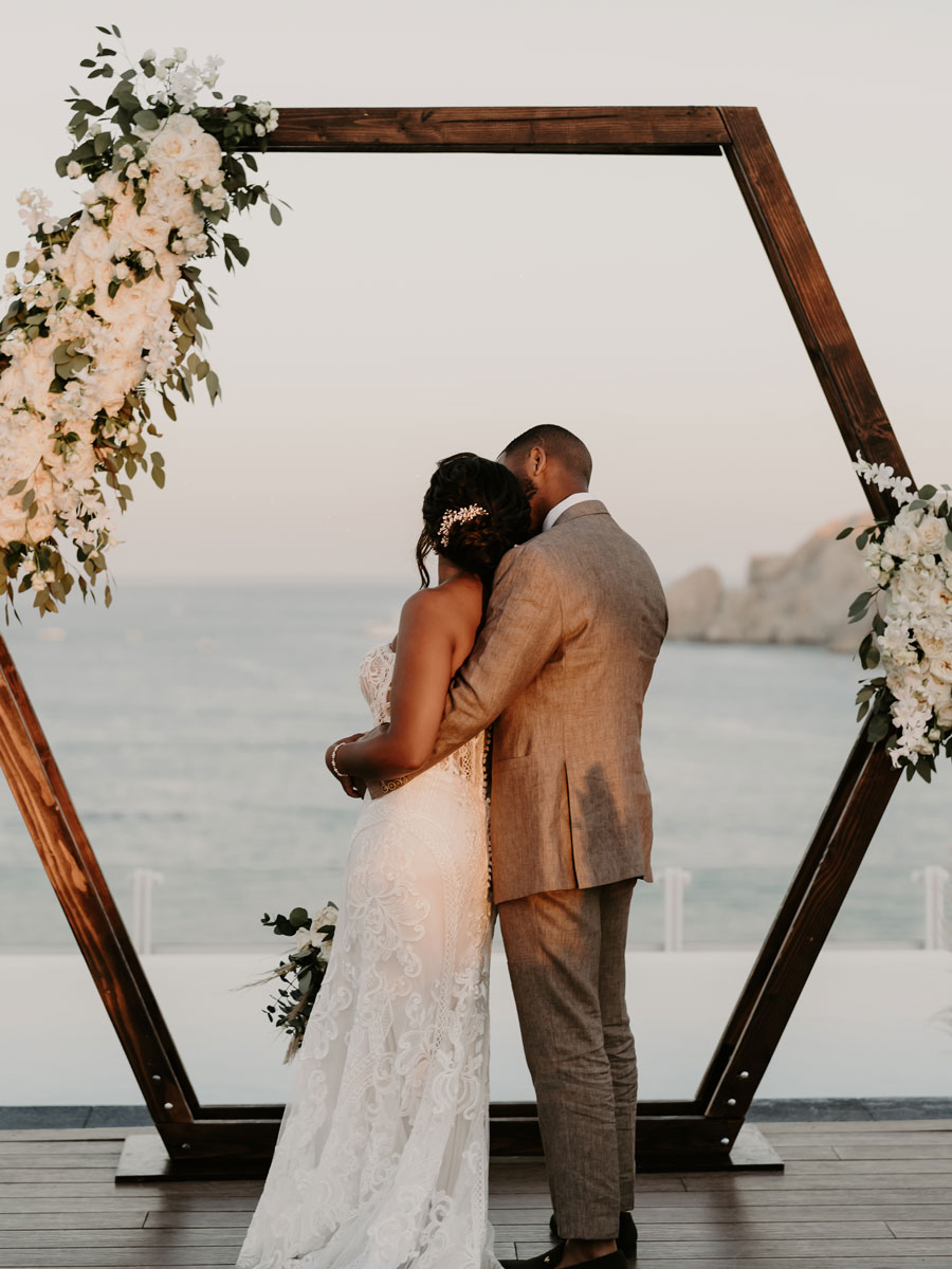 Bride And Groom In Cabo
