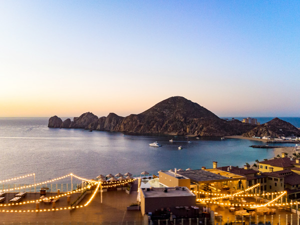 rooftop view at night